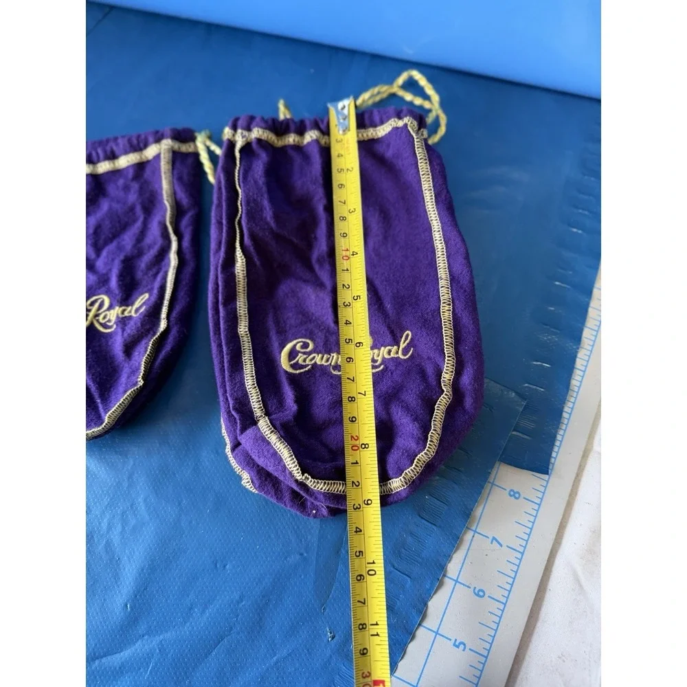 Lot of 3 Crown Royal Purple Velvet Drawstring Bags Empty Gift Pouches
